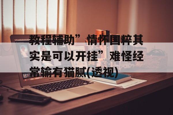 教程辅助”情怀国粹其实是可以开挂”难怪经常输有猫腻(透视)